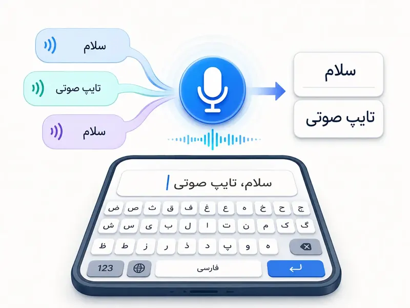  آموزش تایپ صوتی فارسی